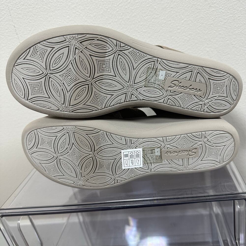 Skechers Pier Lite Memory Maker Taupe Wedge Sandals 9.5 - Picture 5 of 8